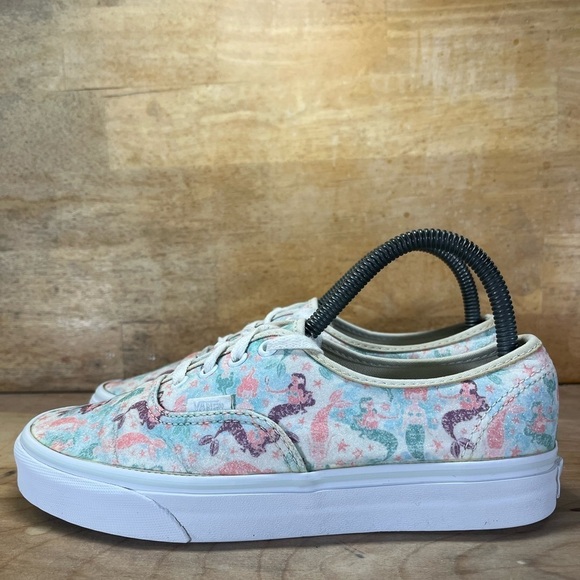 Vans Authentic Mermaid GLITTER Low Womens Size 7.5 Shoes Sneakers Pink Blue - Picture 3 of 8